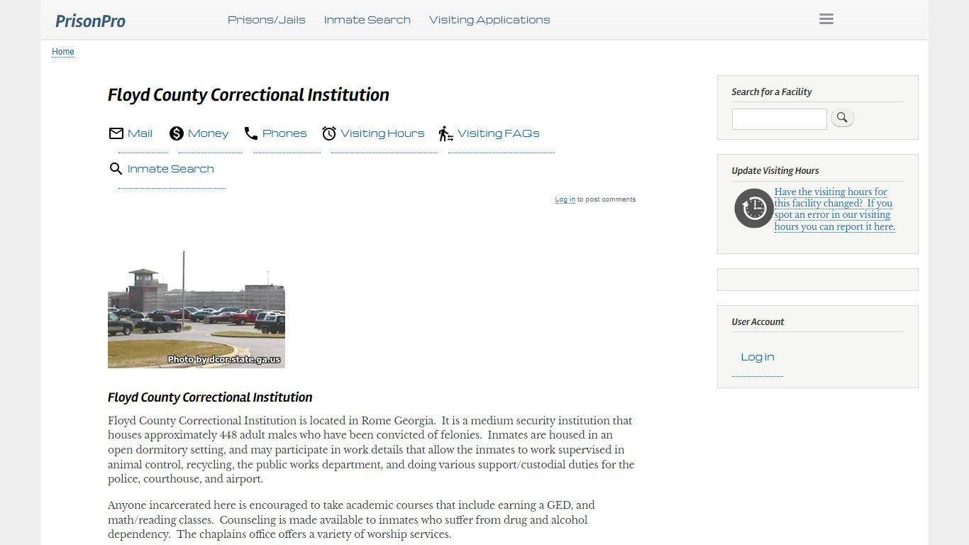 Floyd County Correctional Institution - PrisonPro